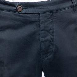 Pre Owned Brunello Cucinelli Dyed Blue Cotton Pants M