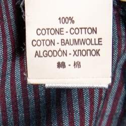 Pre Owned Brunello Cucinelli Dyed Blue Cotton Pants M