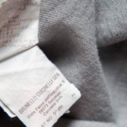 Brunello Cucinelli Grey Chambray Button Front Leisure Fit Shirt M