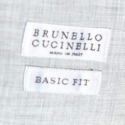 Brunello Cucinelli Red Checkered Cotton Basic Fit Shirt S