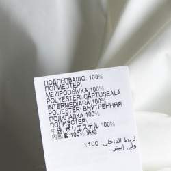 Pre Owned Brunello Cucinelli Beige Suede Sleeveless High Neck Puffer Jacket L