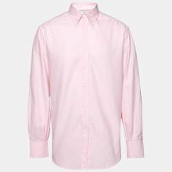Brunello Cucinelli Pink Cotton Long Sleeve Shirt XXL