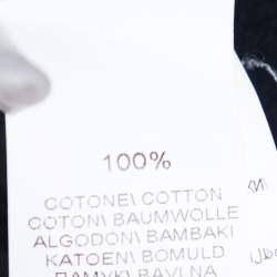 Pre Owned Brunello Cucinelli Navy Blue Cotton Slim Fit Short Sleeve T-Shirt S