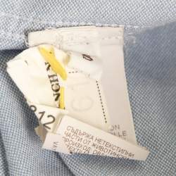Pre Owned Brunello Cucinelli Blue Cotton Button Down Leisure Fit Shirt S