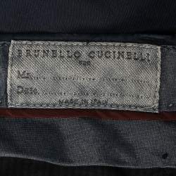 Pre Owned Brunello Cucinelli Navy Blue Cotton Pants XXXL