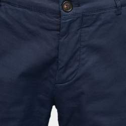 Pre Owned Brunello Cucinelli Navy Blue Cotton Pants XXXL