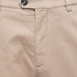 Pre Owned Brunello Cucinelli Beige Cotton Cargo Pants XL