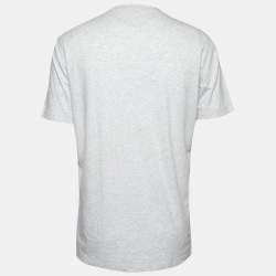Pre Owned Brunello Cucinelli Grey Cotton Short Sleeve Slim Fit T-Shirt XL