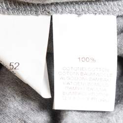 Pre Owned Brunello Cucinelli Grey Cotton V-Neck Short Sleeve Regular Fit T-Shirt XXL