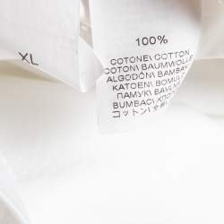 Pre Owned Brunello Cucinelli White Cotton Long Sleeve Slim Fit T-Shirt XL