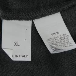 Pre Owned Brunello Cucinelli Grey Cotton Pique Slim Fit Polo T-Shirt XL