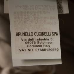 Pre Owned Brunello Cucinelli Cream Cotton Straight Fit Pants S