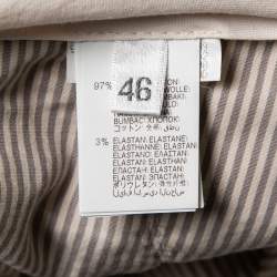 Pre Owned Brunello Cucinelli Cream Cotton Straight Fit Pants S