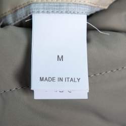 Pre Owned Brunello Cucinelli Navy Blue Linen & Cotton Reversible Jacket Vest M