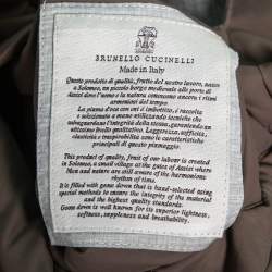 Pre Owned Brunello Cucinelli Grey Wool & Cotton Reversible Jacket Vest M