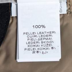 Pre Owned Brunello Cucinelli Navy Blue Striped Suede Jacket Vest M