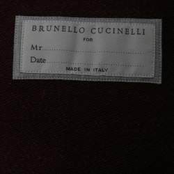 Brunello Cucinelli Burgundy Wool Single-Breasted Blazer S