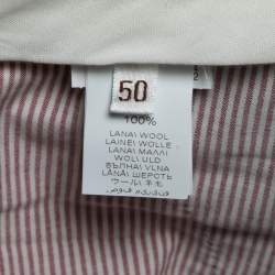 Brunello Cucinelli Dark Blue Fleece Wool Trousers L