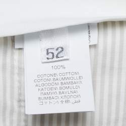 Pre Owned Brunello Cucinelli White Cotton Trousers XL