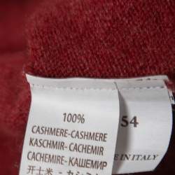 Pre Owned Brunello Cucinelli Light Burgundy Cashmere Crew Neck Jumper XL