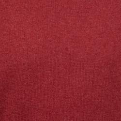 Pre Owned Brunello Cucinelli Light Burgundy Cashmere Crew Neck Jumper XL