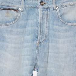 Brunello Cucinelli Blue Denim leisure Fit Jeans XS Waist 32" 