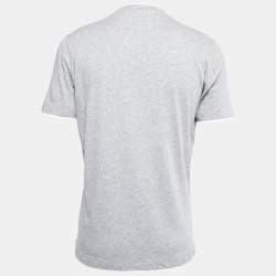 Pre Owned Brunello Cucinelli Grey Cotton Layered Effect Slim Fit T-Shirt L