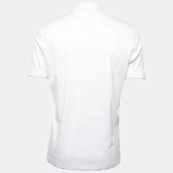 Pre Owned Brunello Cucinelli White Cotton Crew Neck Slim Fit Half Sleeve T-Shirt L