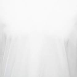 Pre Owned Brunello Cucinelli White Cotton Crew Neck Slim Fit Half Sleeve T-Shirt L