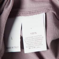 Pre Owned Brunello Cucinelli Mauve Cotton Pique Slim Fit Polo T-Shirt L