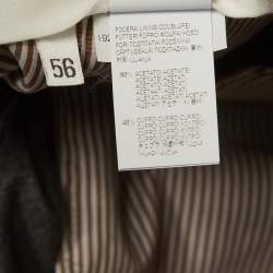 Pre Owned Brunello Cucinelli Grey Wool Traditional Fit Formal Trousers XXXL