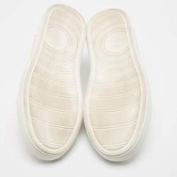Brunello Cucinelli White/Beige Leather and Suede Low Top Sneakers Size 42