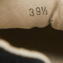 Brunello Cucinelli Navy Blue Nylon Suede Lace Up Sneakers Size 39.5