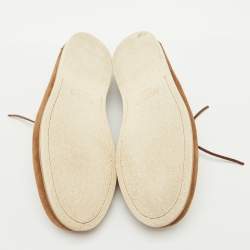 Brunello Cucinelli Brown Suede Slip On Boat Loafers Size 45