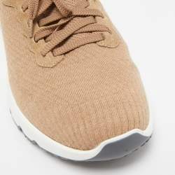 Pre Owned Brunello Cucinelli Beige Knit Fabric Low Top Sneakers Size 43