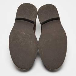 Brunello Cucinelli Brown Suede Beaver Lace Up Derby Size 41