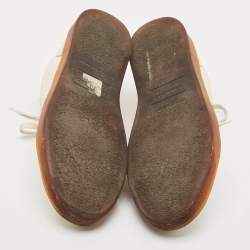 Brunello Cucinelli White Leather Low Top Sneakers Size 44