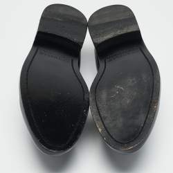 Pre Owned Brunello Cucinelli Black Leather Tassel Loafers Size 42