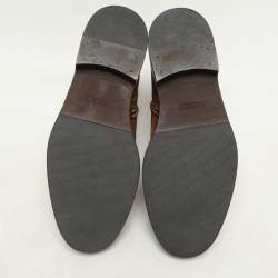 Brunello Cucinelli Brown Suede Side Zip Ankle Length Boots Size 42.5