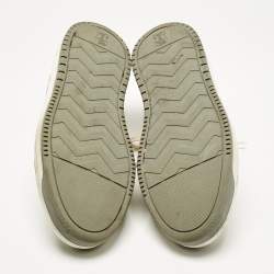 Pre Owned Brunello Cucinelli Multicolor Leather and Suede Lace Up Sneakers Size 44