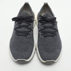 Pre Owned Brunello Cucinelli Size 41 Grey Knit Fabric Low Top Sneakers
