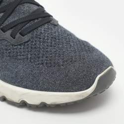 Pre Owned Brunello Cucinelli Size 41 Grey Knit Fabric Low Top Sneakers