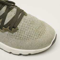 Pre Owned حذاء رياضي برونيلو كوتشينيلي قماش تريكو رمادي فاتح بطراز منخفض مقاس 45