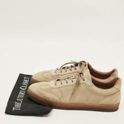 Pre Owned Brunello Cucinelli Size 43 Beige Suede Low Top Sneakers