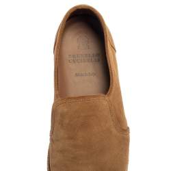 Brunello Cucinelli Light Brown Suede Espadrille Loafers Size 42