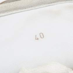 Brunello Cucinelli Grey Mesh And Suede Low Top Sneakers Size 40