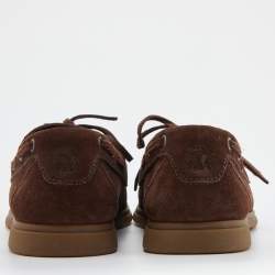 Brunello Cucinelli Dark Brown Suede Penny Slip On Loafers Size 44