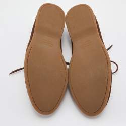 Brunello Cucinelli Dark Brown Suede Penny Slip On Loafers Size 44