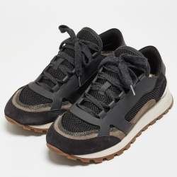 Pre Owned Brunello Cucinelli Black Suede and Fabric Low Sneakers Size 41