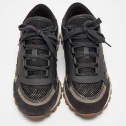 Pre Owned Brunello Cucinelli Black Suede and Fabric Low Sneakers Size 41